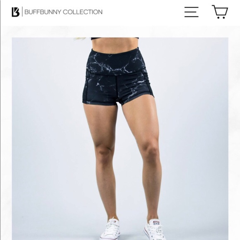 Buffbunny Collection-Black Marble Shorts